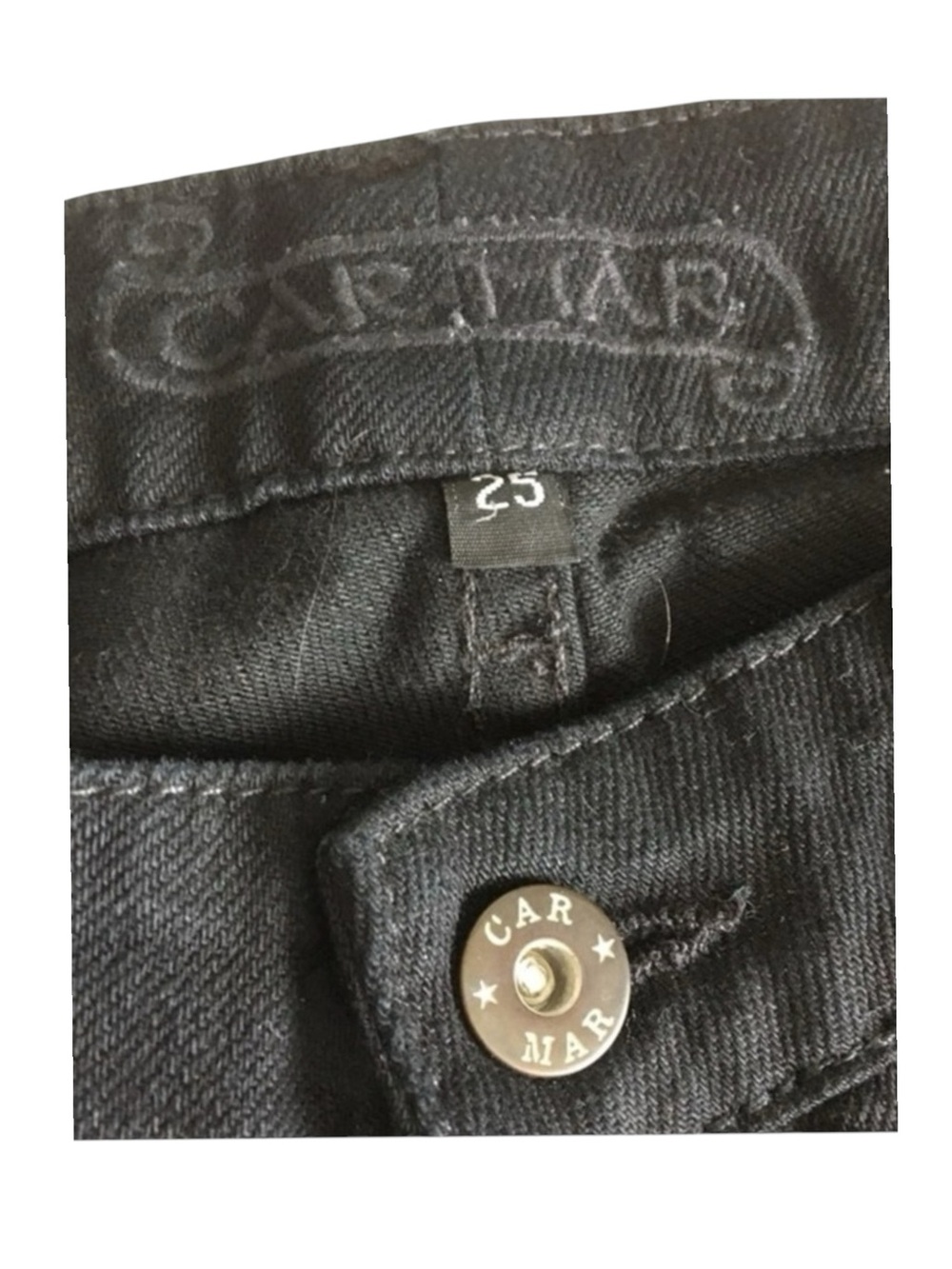 LF Carmar ❉ Skinny Shredded Rips Stretch Jeans ❉ Lace Patches ❉ Jet Black ❉ 25 ❉ - Picture 6 of 16